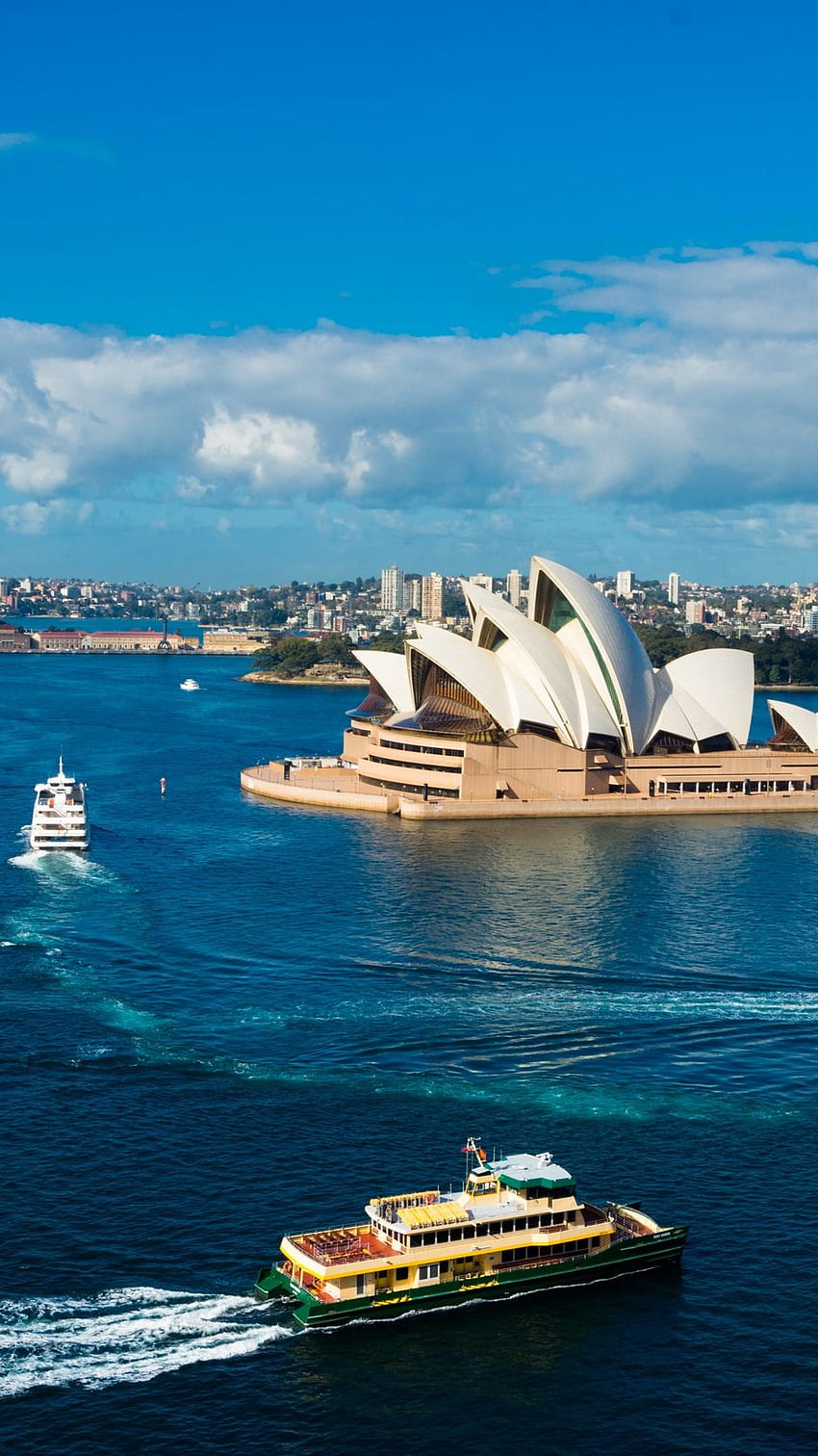 Ópera de Sydney, teatro, puerto, Australia fondo de pantalla del teléfono