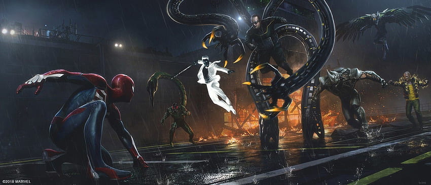 Sinister Six (PS4) vs Sinister Six (Live Action) - Battles HD wallpaper
