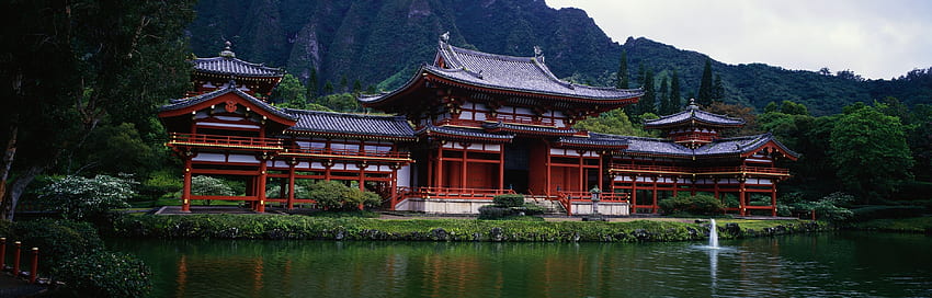 Byodo en el templo lleno y de ., Arquitectura china fondo de pantalla