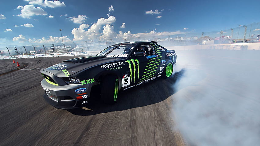 Drift, Sports, Smoke, Clouds, Ford, Mustang, Sports Car, Gt, Drifting, Competition HD wallpaper