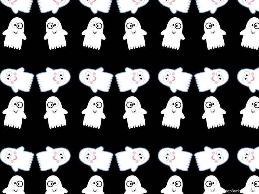 Cute Ghost Pattern Holiday Background HD wallpaper