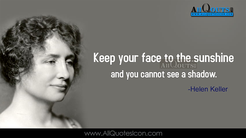 Helen Keller Zitate in Englisch Life Inspiration Quotes HD-Hintergrundbild