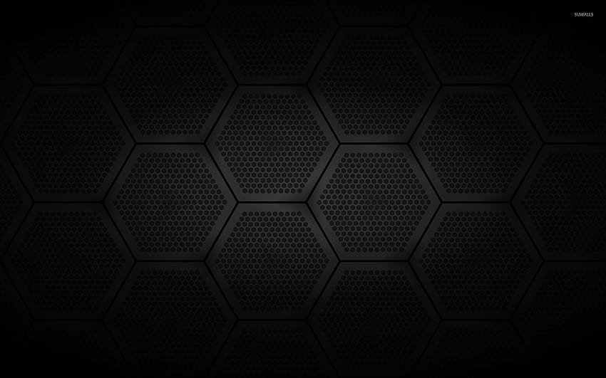 sześciokąt , czarny , wzór, lekki, brązowy, projekt, symetria, ciemność, czcionka, przestrzeń, czarny i biały, Black and White Hexagon Tapeta HD