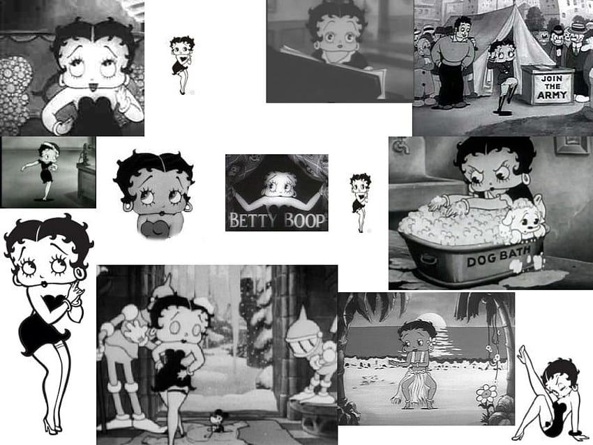 Klassische Betty, klassisch, weiß, schwarz, Betty Boop HD-Hintergrundbild