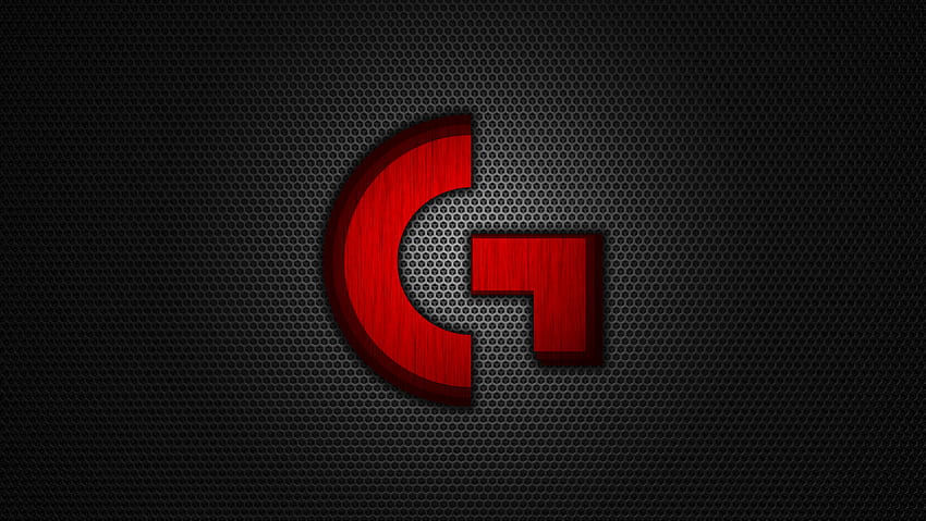 Logitech G Red Hex Carbon + стоманено лого. Logitech, Papeis de parede HD тапет