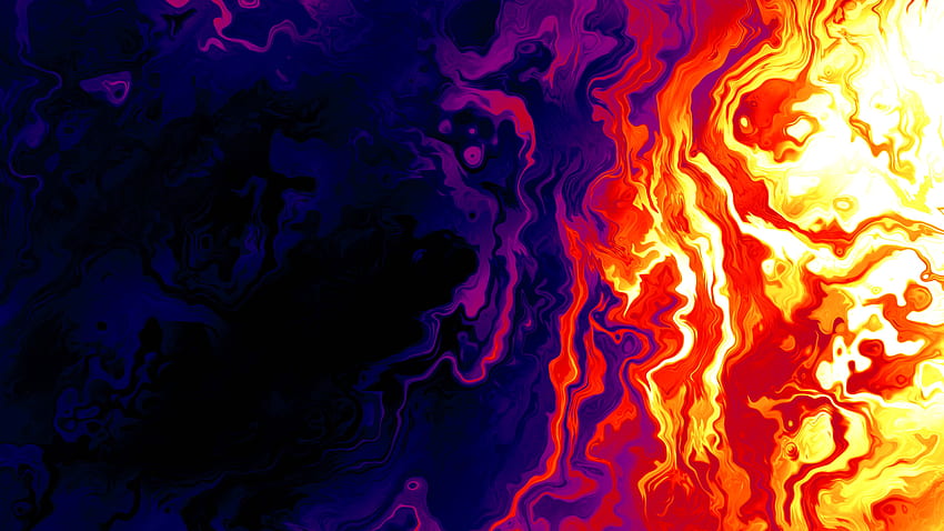 Ungu Merah Kuning Cat Cahaya Noda Abstraksi Abstrak Wallpaper HD