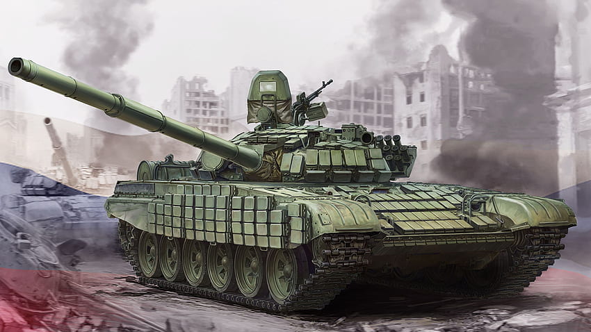 Tank Militer T 72 T 72B1 Seni Lukis, Lukisan Rusia Wallpaper HD