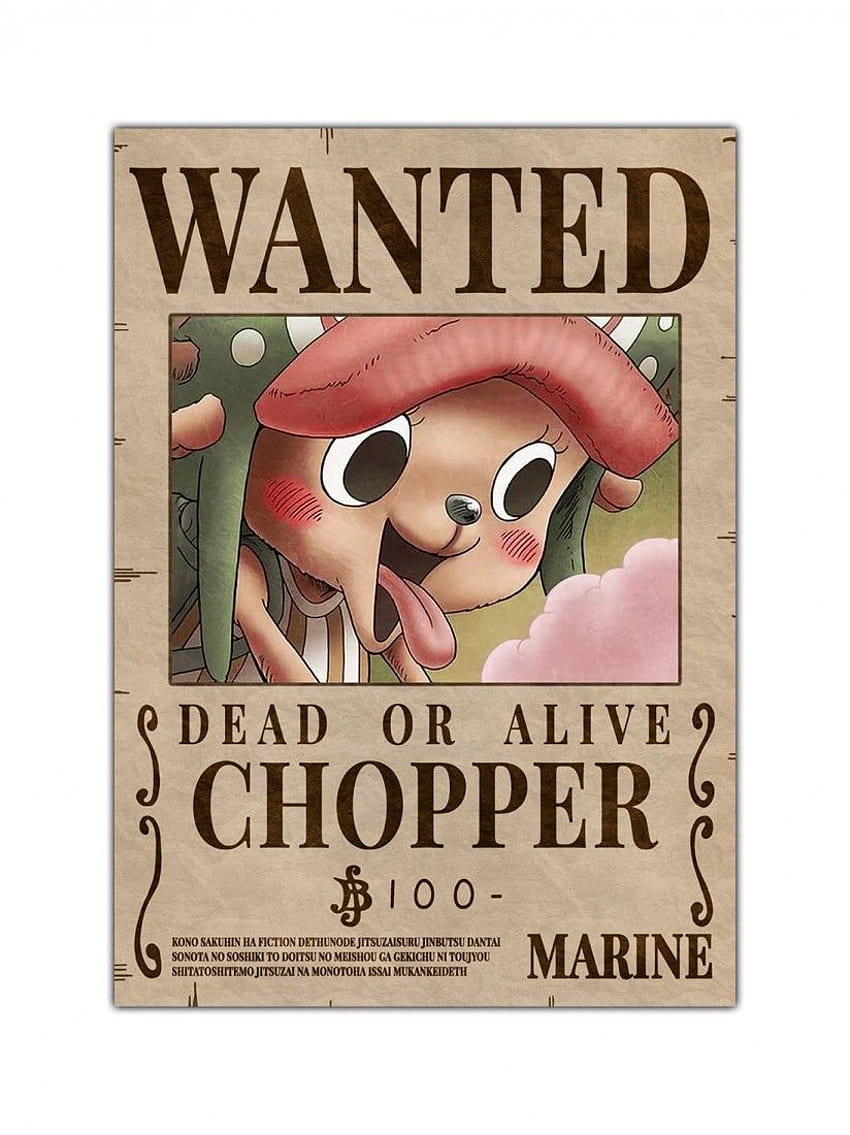 Tony Tony Chopper Wanted Bounty Poster. Аниме, Имам аниме, Desenhos HD тапет за телефон