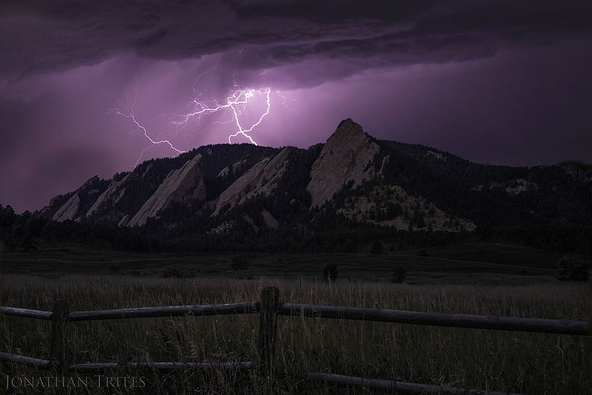 I just moved to Boulder, CO! Took this my first night here HD wallpaper