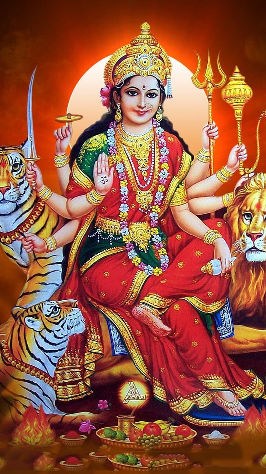 Durga Devi, Maa Durga, Devi Mata HD-Handy-Hintergrundbild
