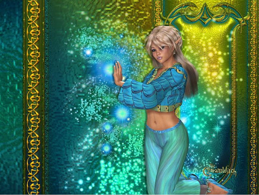 Fairy Elf, Fee, Elf, abstrakt, Fantasie HD-Hintergrundbild