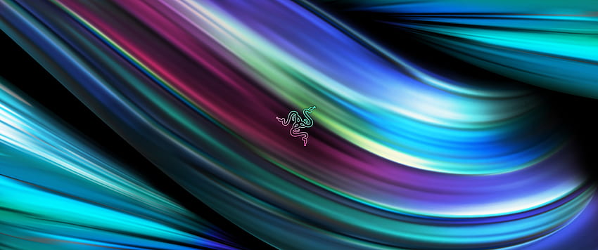 Razer , Swirls, Abstract background, Twisted, Colorful, Technology, 3440X1440 Razer HD wallpaper