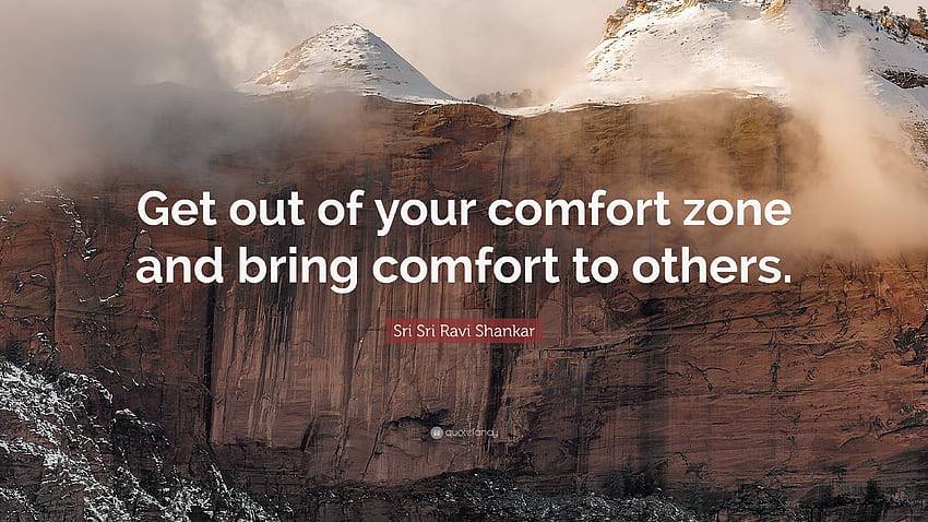 Citation de Sri Sri Ravi Shankar : « Sortez de votre zone de confort Fond d'écran HD