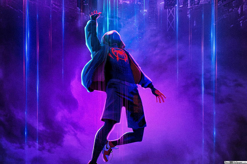 Falling Miles Morales Spider Man HD wallpaper
