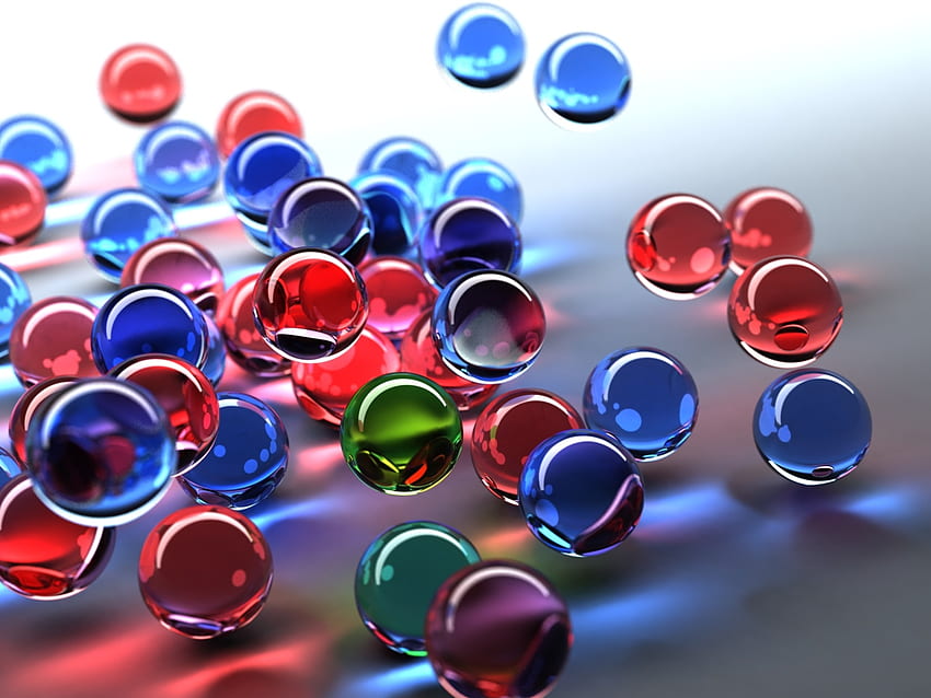 Crowded, colorful, marbles HD wallpaper