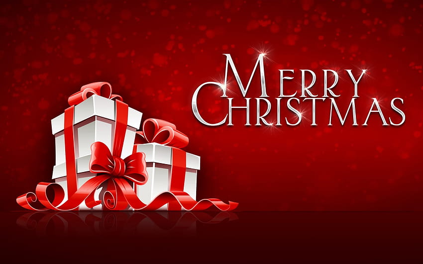 Merry Christmas, holiday, letters, wishes, gifts, celebration HD wallpaper