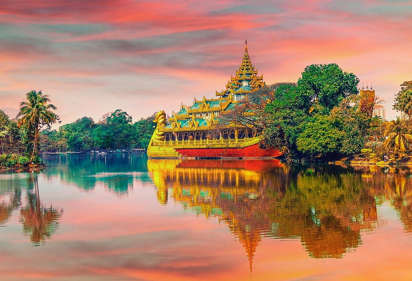 Atemberaubendes Myanmar [landschaftlich reizvolle Reise]. & Stock, Myanmar-Tempel HD-Hintergrundbild