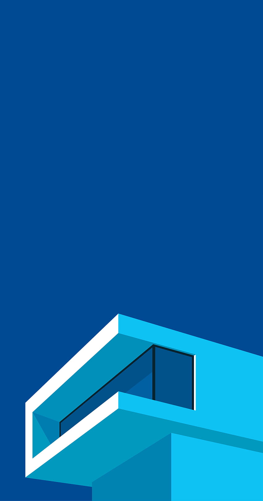 Edifício futurista, céu, vida, azul, preto, minimalista, casa, arquitetura Papel de parede de celular HD