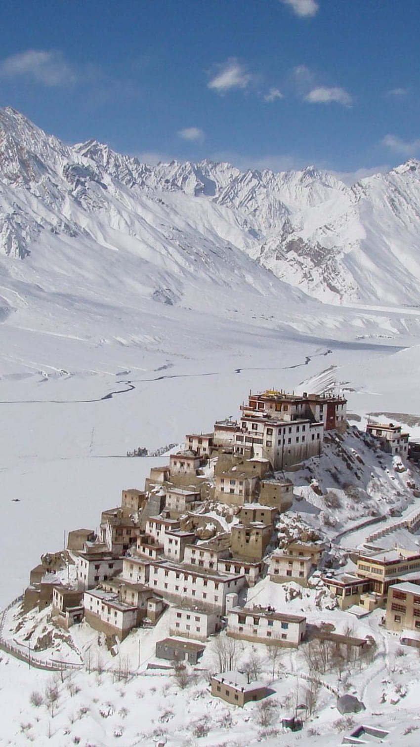 Key Monastery Spiti Valley India in resolution HD phone wallpaper