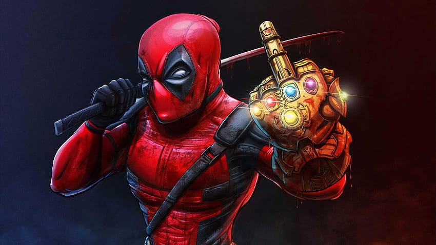 Deadpool With Thanos Infinity Gauntlet , Infinity Gauntlet HD wallpaper