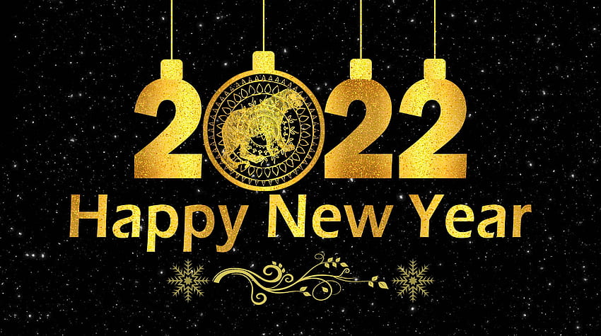 Happy New Year!, craciun, yellow, christmas, chinese zodiac, 2022, new year, golden, black, tiger, chinese, zodiac HD wallpaper