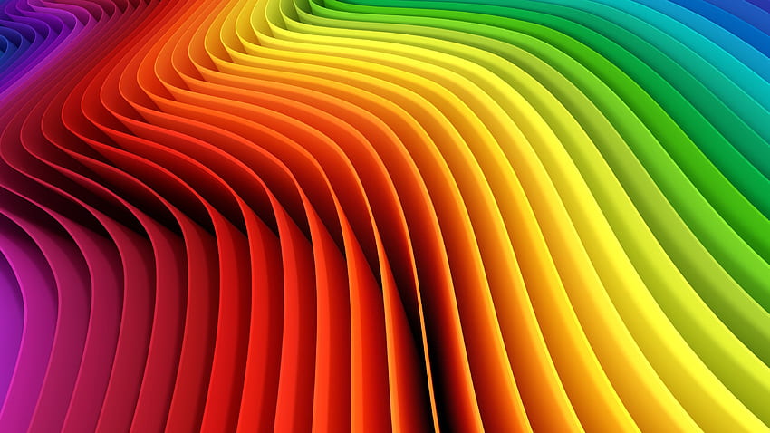 Rainbow colors, curves, abstract U HD wallpaper | Pxfuel