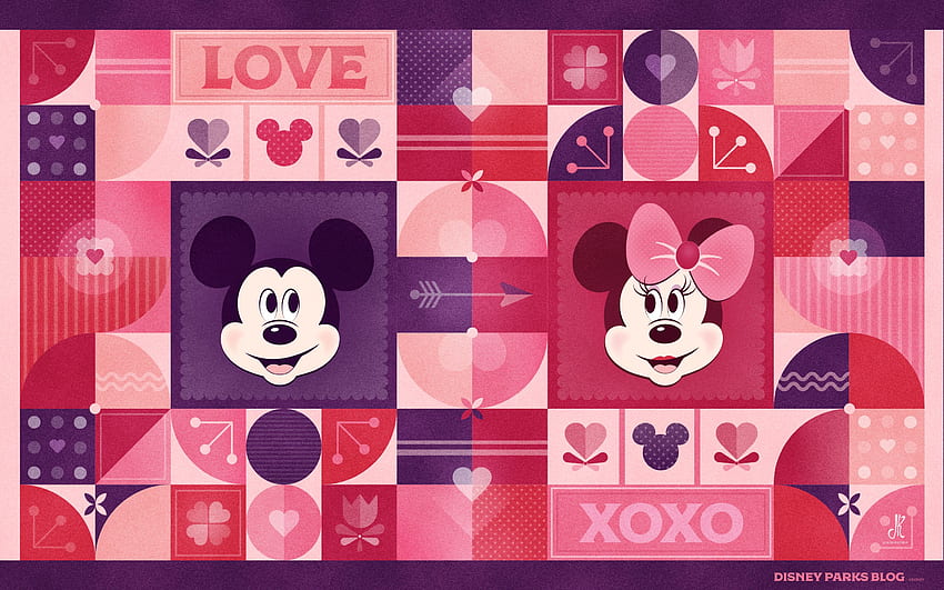 Mickey Mouse & Minnie Mouse Valentine's Day – IPad. Disney Parks Blog, Purple Minnie Mouse HD wallpaper