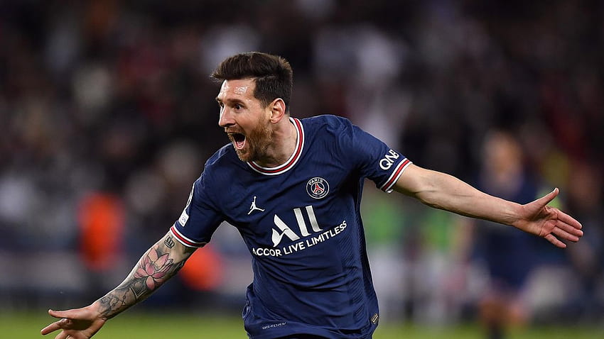Notizie di calcio - Lionel Messi apre il conto del PSG in grande stile mentre il Manchester City viene salutato a Parigi Sfondo HD