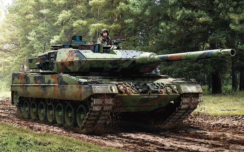 Leopard 2, tank tempur utama Jerman, tentara Jerman, Leopard 2A5, kendaraan lapis baja modern, tank, Leopard Wallpaper HD