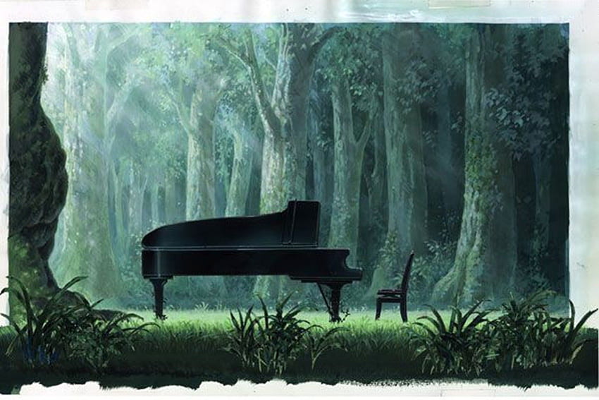 Piano Fantasi, piano, abstrak, fantasi, hutan Wallpaper HD