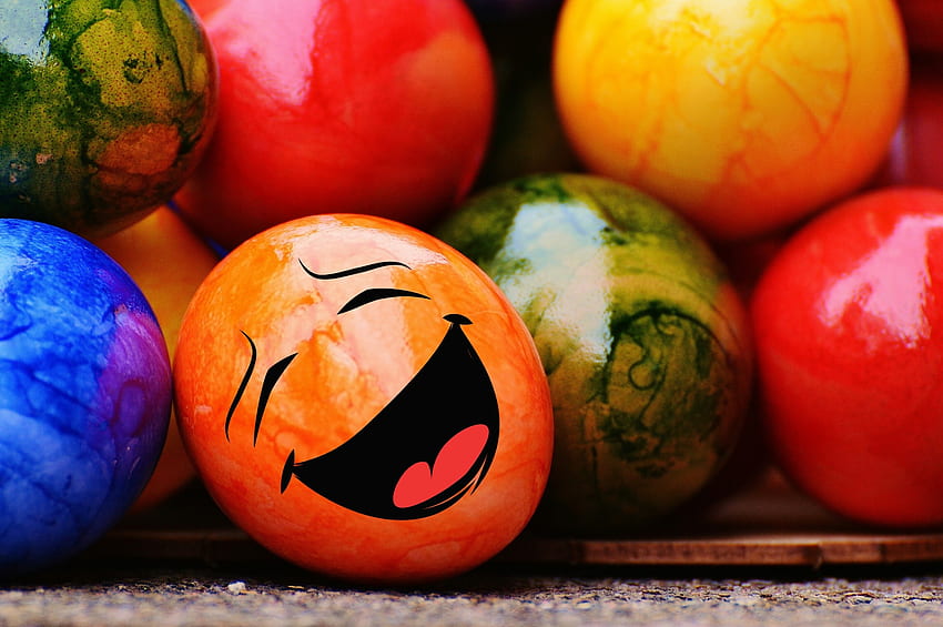 Liburan, Paskah, Emoticon, Smiley, Telur Paskah Wallpaper HD