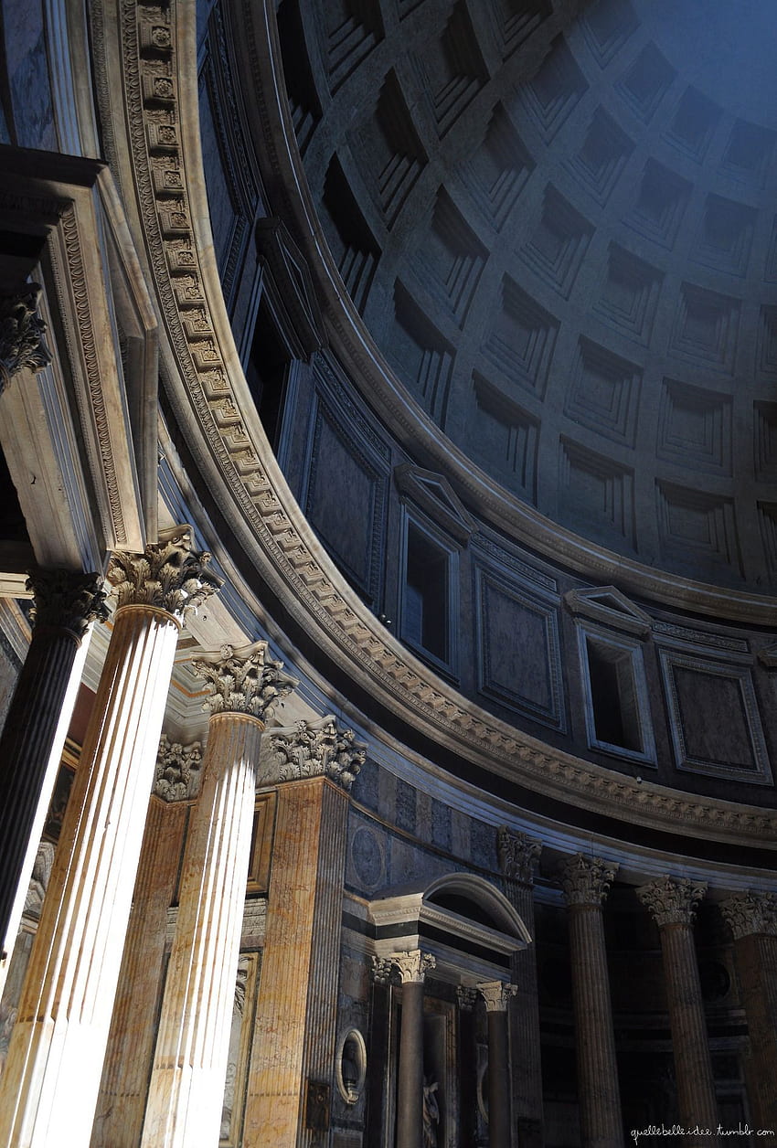 Pantheon - Roma, Lazio, Italia. Design artistico dell'architettura, architettura dello spazio, bei posti in cui viaggiare Sfondo del telefono HD