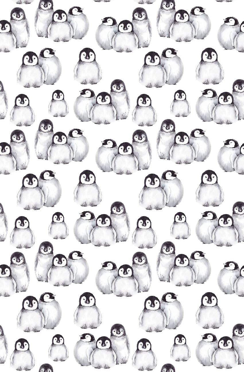 Little baby penguins, seamless pattern, Cute Penguin HD phone wallpaper ...