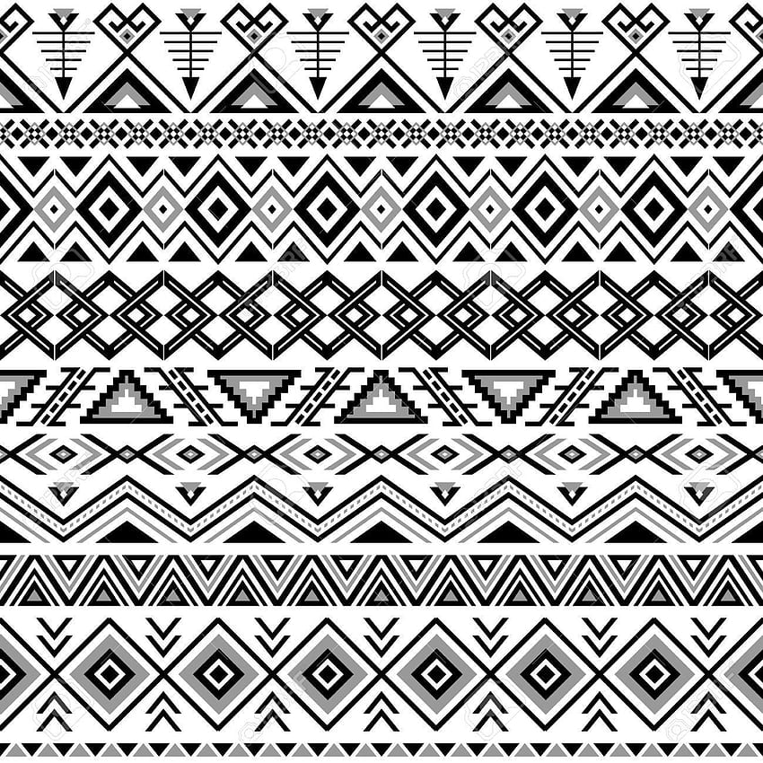 Black and White Tribal Print - at, Indian Print HD phone wallpaper