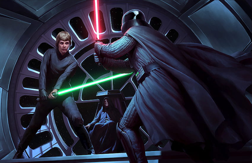 Konflikt und Kampf - Star Wars: Rückkehr der Jedi-Fankunst HD-Hintergrundbild