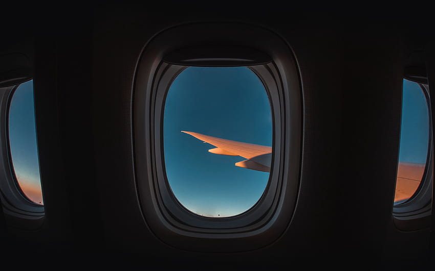jendela kapal, jendela, pesawat, sayap, Penerbangan Wallpaper HD