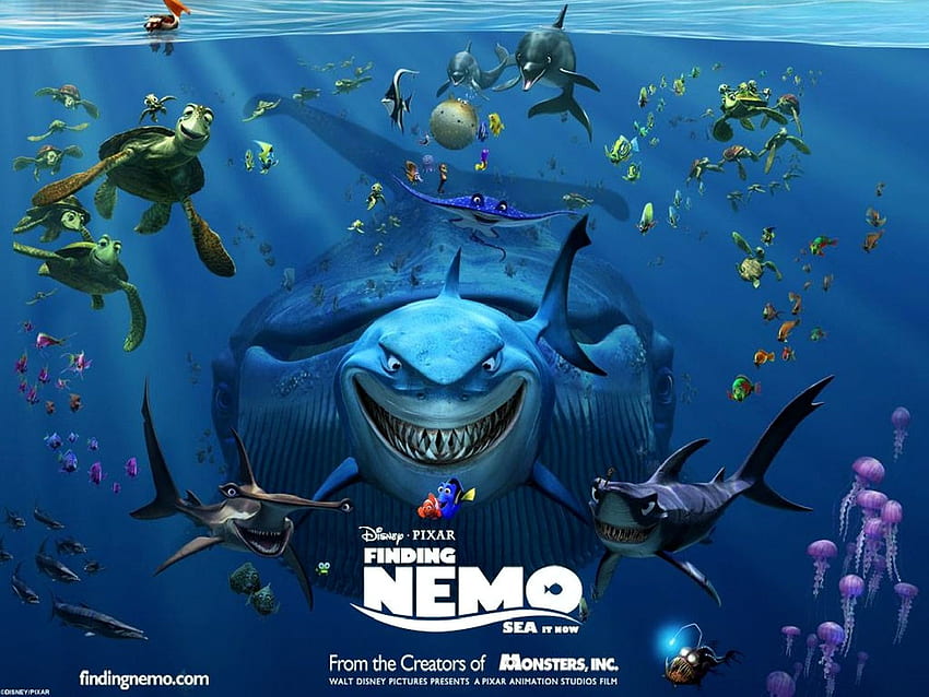 finding, Nemo, Animation, Underwater, Sea, Ocean, Tropical, Fish, Adventure, Family, Comedy, Drama, Disney, 1finding nemo, Shark, Turtle / and Mobile Background HD wallpaper
