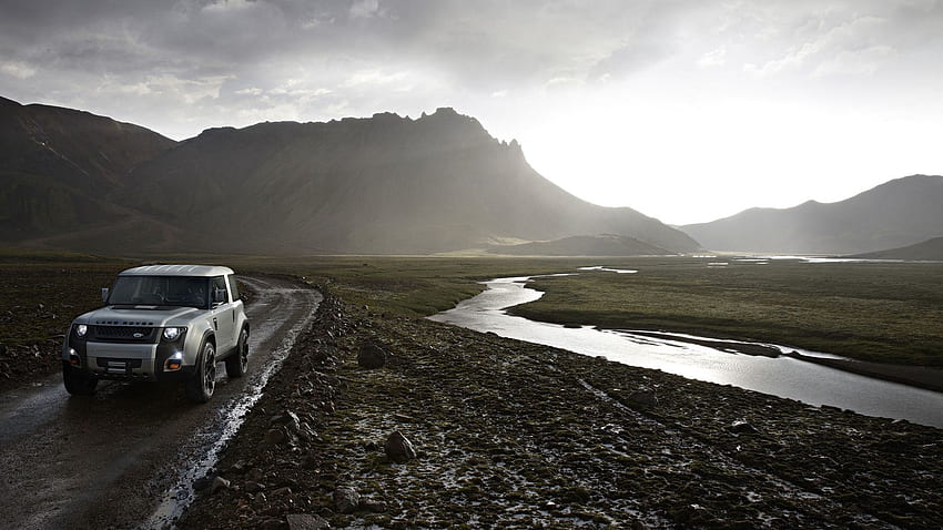 Land Rover, автомобили, джип, страничен изглед, кал, мръсотия, Dc100 HD тапет