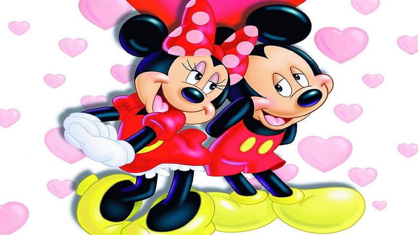 Minnie mouse, Mickey mouse, Heart, Minnie Mouse Bow HD wallpaper