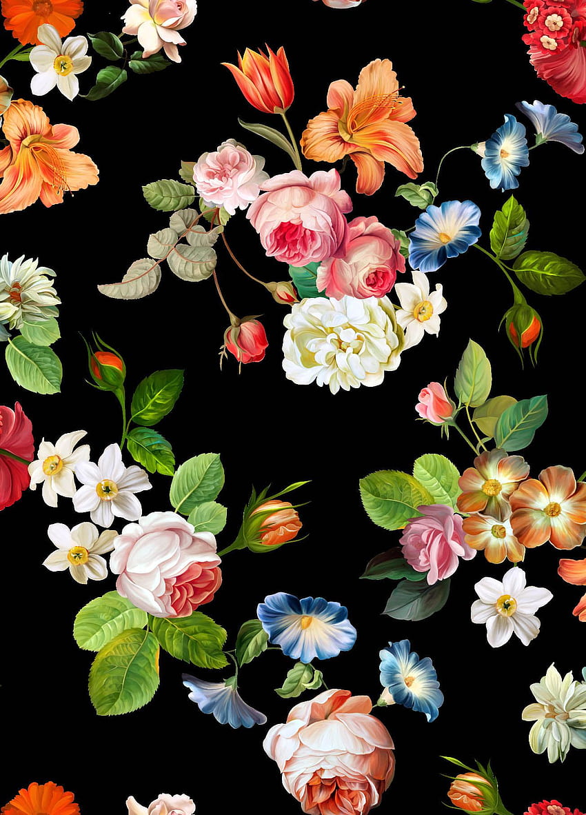 Satish Ramanlal auf verblasst. Blumenhintergrund, Volkskunstblumen, Vintage Blumen, Mandala Blumen HD-Handy-Hintergrundbild