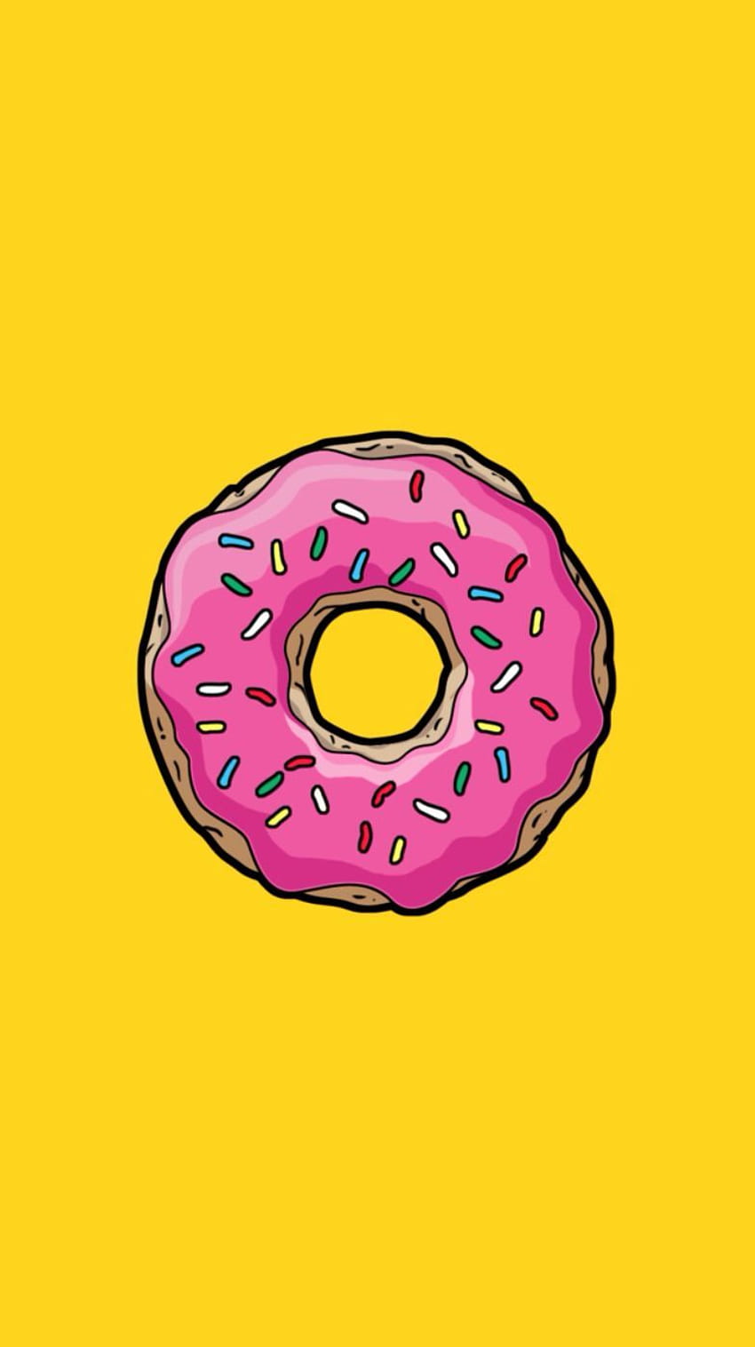 The Simpsons Doughnut. T H E S I M P S O N S, Hipster Donut HD phone wallpaper