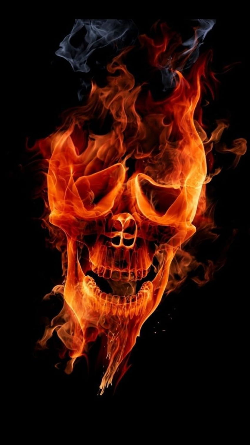 Skulls for Android, Orange Skull HD phone wallpaper