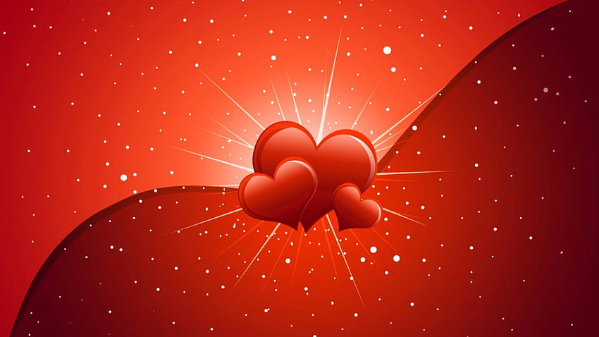 Valentine Splash, Valentine, Abstract, Digital Art, Hearts, Holidays HD wallpaper