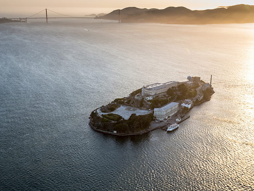 Alcatraz, prison, island, san francisco, sea, USA HD wallpaper
