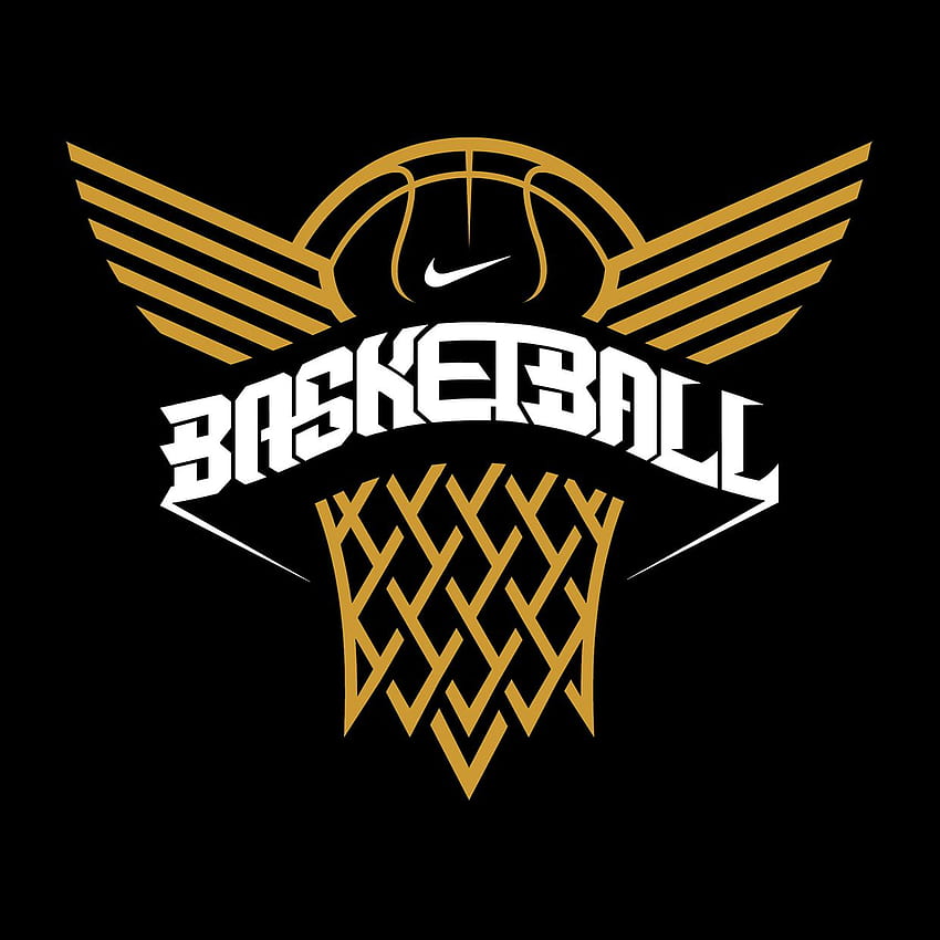 Баскетбол Nike. Дизайн на баскетболно лого, дизайн на спортно лого, лого на баскетбол, Cool Nike баскетболно лого HD тапет за телефон