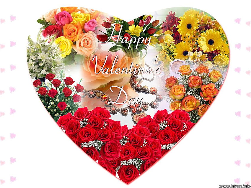 Valentinstag Herz, Blumen, Herz, Liebe, Valentinstag HD-Hintergrundbild