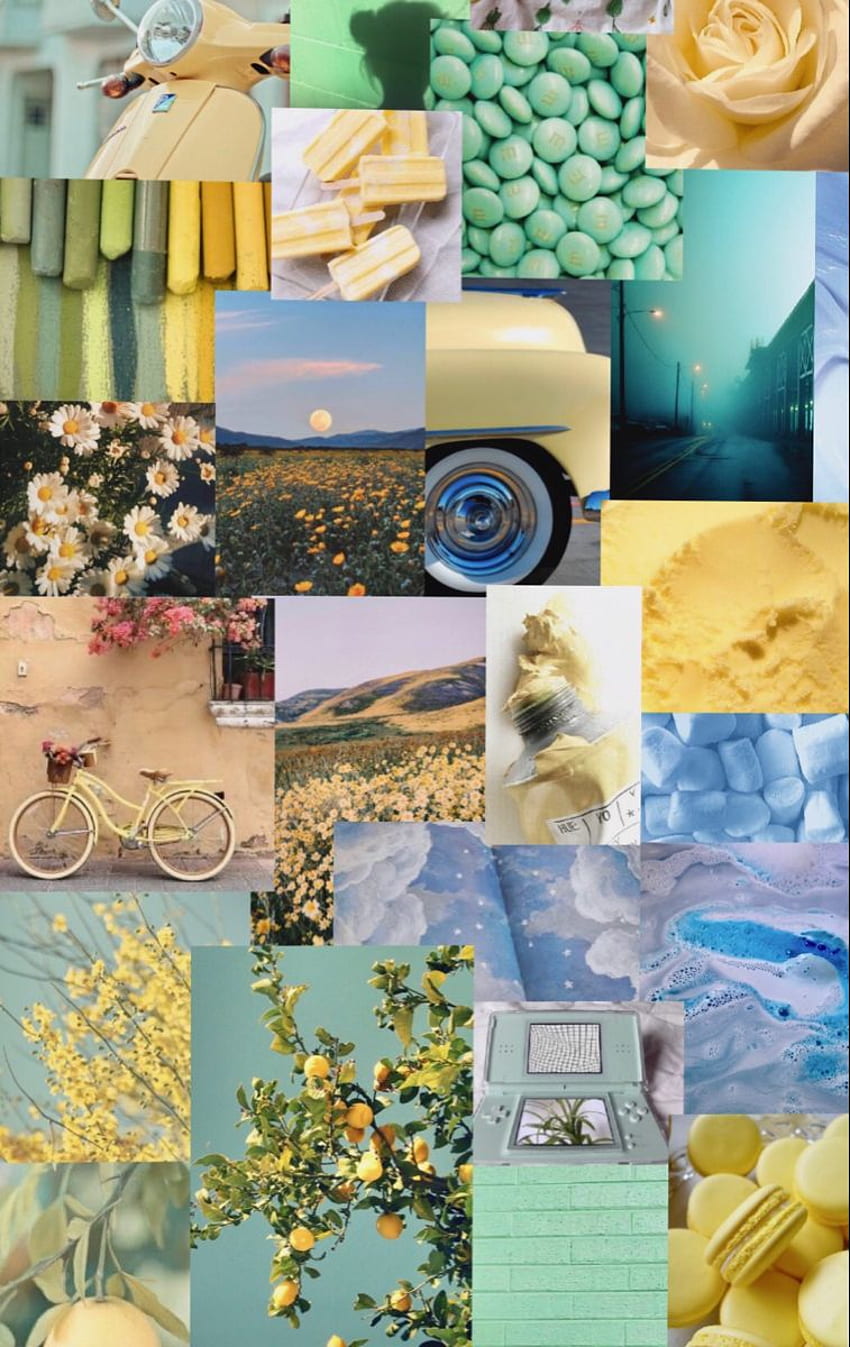 Szycie pomysłów biznesowych, niebieski i żółty estetyczny Tapeta na telefon HD