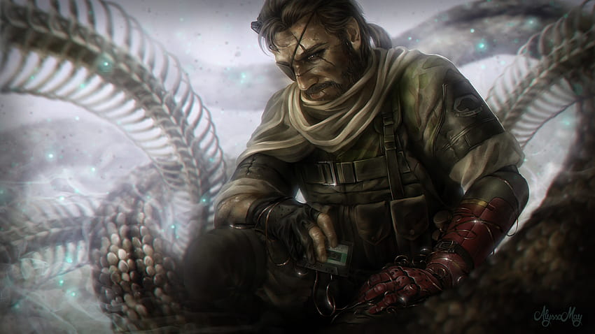Venom Snake of MGSV — Piętnasta grafika fanów — Upływ czasu w procesie malowania cyfrowego Tapeta HD