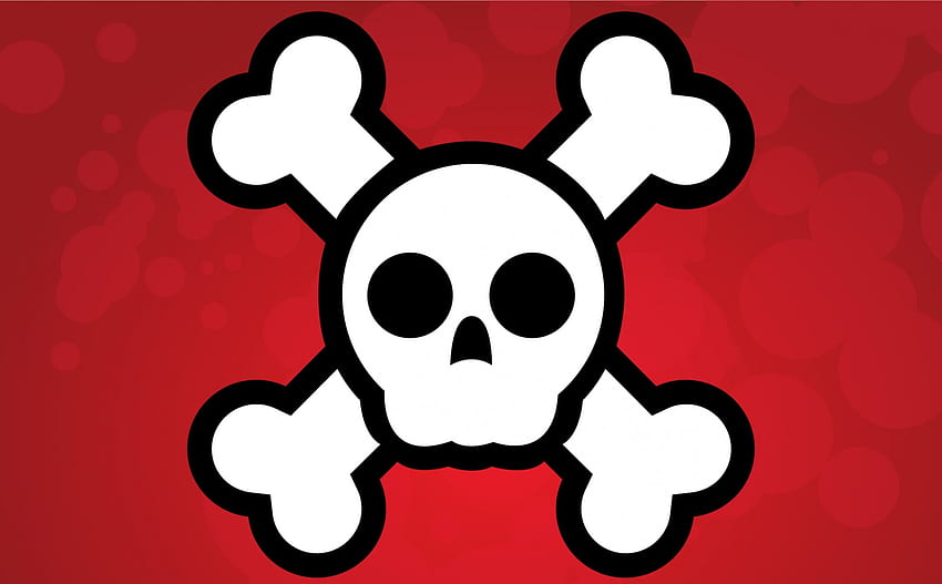 Pirate Skull, pirata, caveira, gráficos, vetor, ossos cruzados papel de parede HD