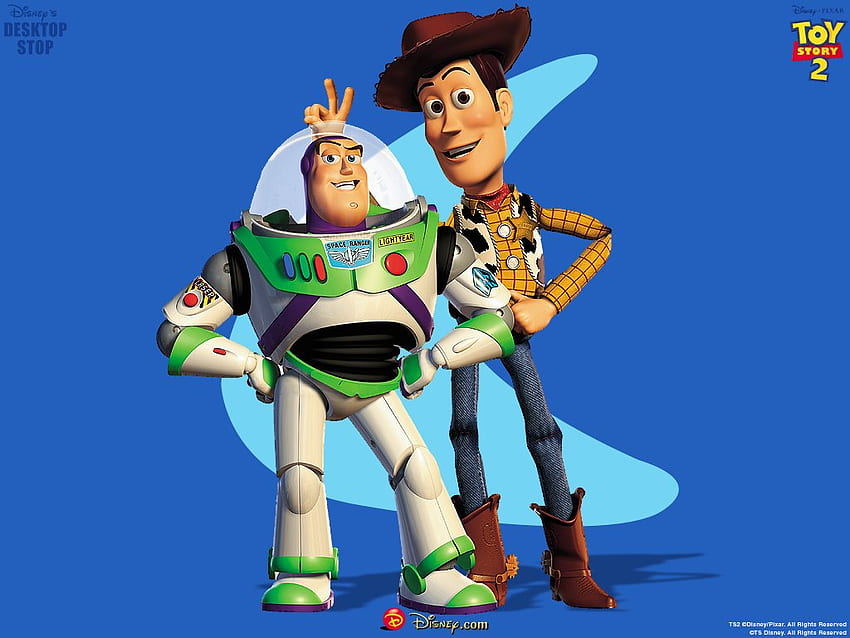 Toy Story 2, zabawa filmowa, bajki, woody, buzz Tapeta HD
